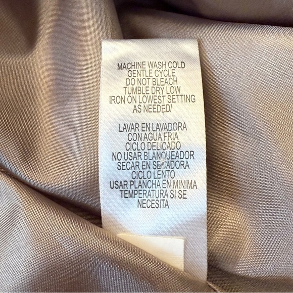 Sandra Darren Taupe Belted Sheath Dress Size 12 | Contrast Trim Office Dress - Picture 7 of 11